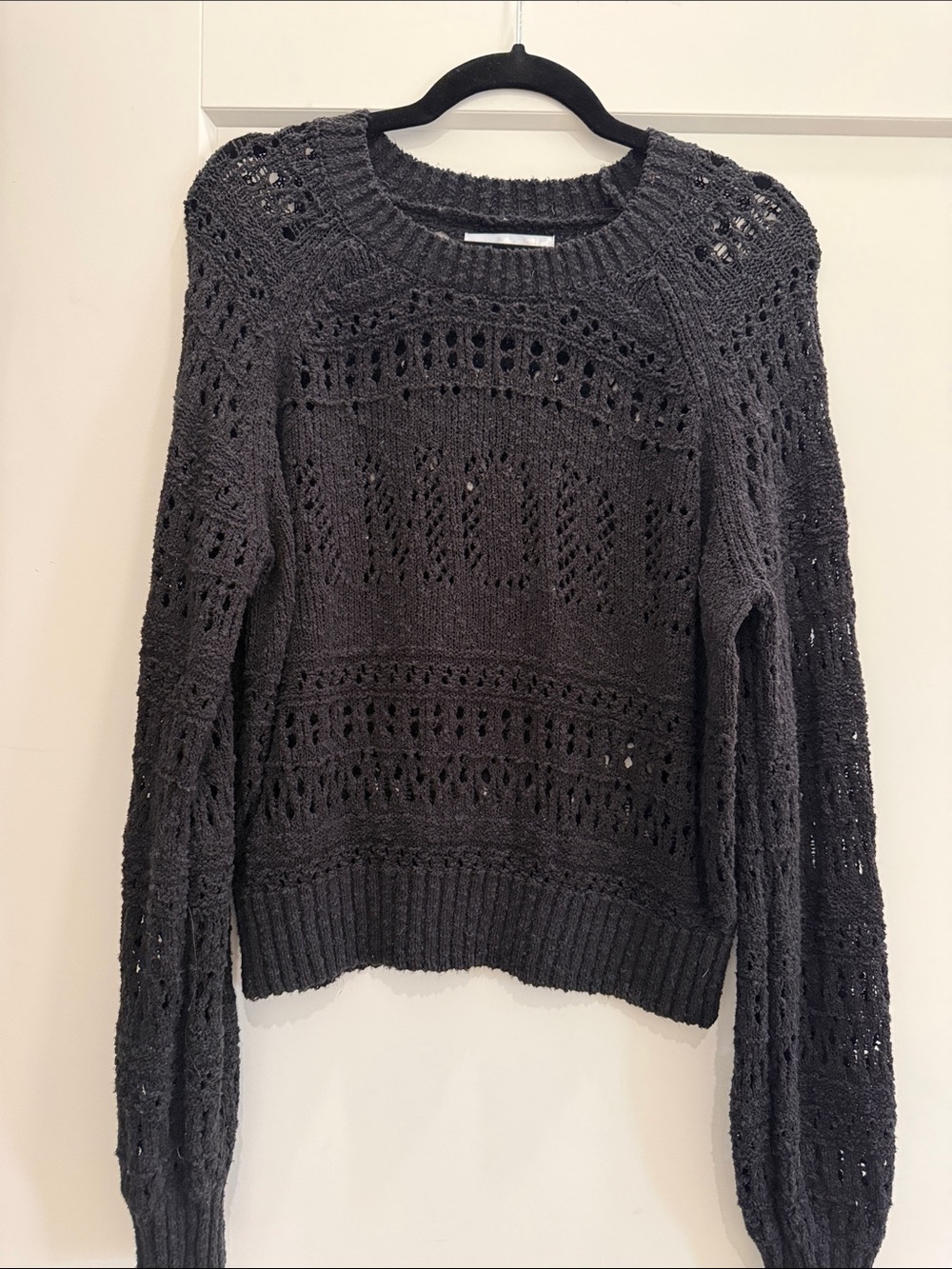 Open-Knit Crewneck Sweater - Women